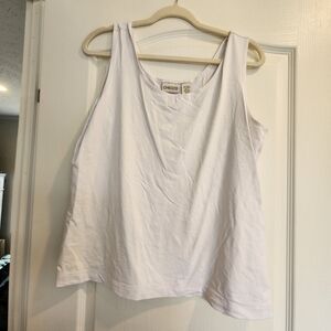 Chico's Womens Classic White Tank Top Size 3 Euc